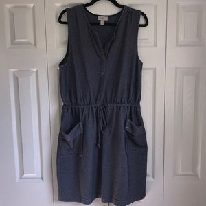 Navy blue sleeveless dress